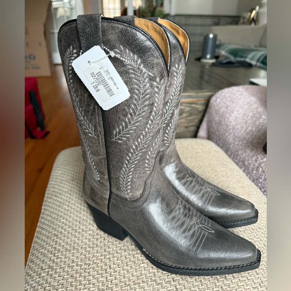 Sterling River Gray Western Cowboy Boots - Women